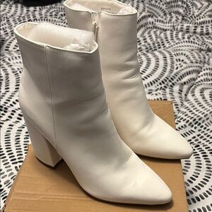 Sugar White Ankle Boots